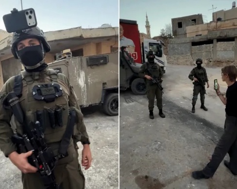 "نحمي اليهود فقط".. ناشط أجنبي يوثق انتهاكات جيش الاحتلال في رام الله‬

