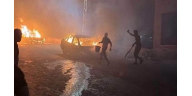 مستوطنون يحرقون مركبات ويهاجمون منازل المواطنين جنوب نابلس