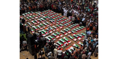 112 شهيدًا .. أكبر جنازة جماعية في غزة