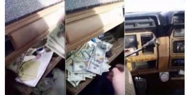 فيديو| شاب يشتري سيارة قديمة شاهد ماذا وجد داخلها