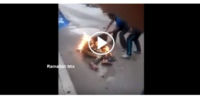 فيديو +18 : مواطن اردني يحرق نفسه في منطقة المقابلين