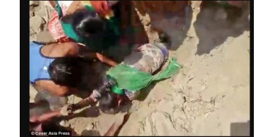 فيديو صادم .. لحظة اخراج فتاة من &ldquo;قبرها&rdquo; بعد اختطافها ودفنها من قبل "رجل أعمال"