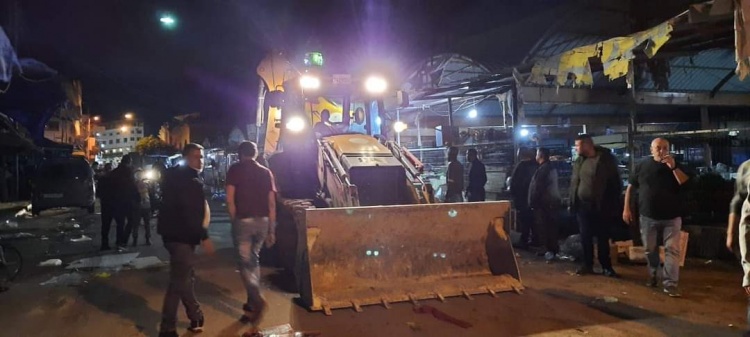 بلدية جنين تشرع بإزالة التعديات في شوارع المدينة