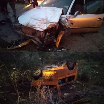 7 إصابات بحادث تصادم بين مركبتين جنوب جنين