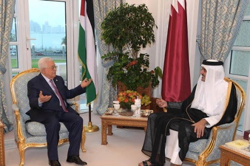 بدء الاجتماع بين الرئيس وأمير قطر