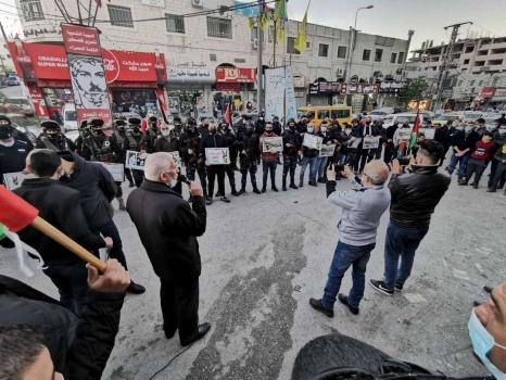 وقفة اسناد للأجهزة الأمنية في بيت لحم
