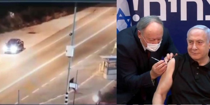 فيديو تلقائي لفلسطيني غاضب يغطي على فيديو تلقيح نتانياهو