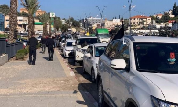 قافلة مركبات احتجاجية ضد العنف والجريمة بأراضي الـ48