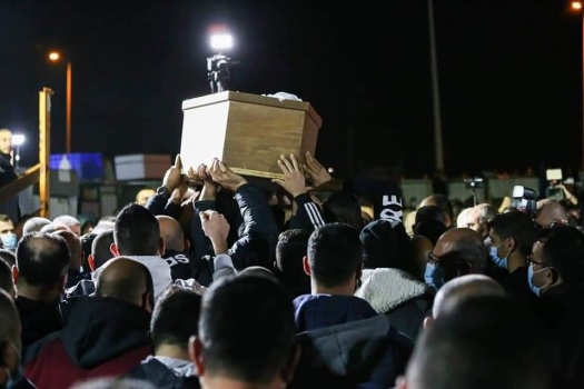 الآلاف يشيعون الشهيد أحمد حجازي في طمرة داخل أراضي ال48