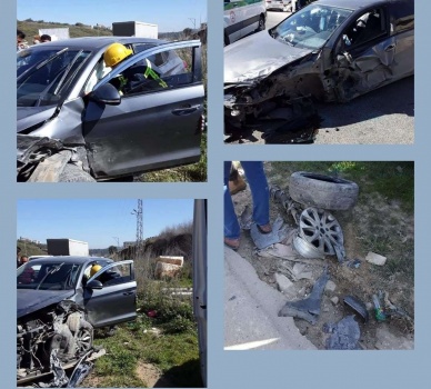 5 إصابات بحادث سير على مدخل جنين الجنوبي