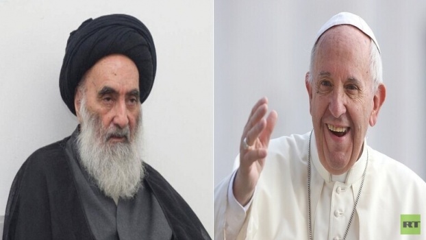 الحبر الأعظم يلتقي بآية الله العظمى في النجف