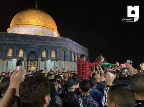 مسيرة حاشدة في باحات الأقصى ومواجهات في سلوان