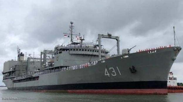 بعد حريق غامض.. غرق أكبر سفينة تابعة للبحرية الإيرانية لهذا السبب
