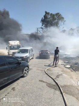 حرائق تلتهم 400 شجرة زيتون وبالات قش بمناطق متفرقة في جنين