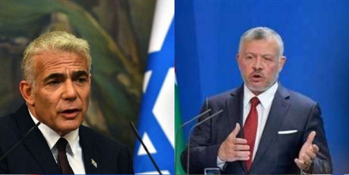 قناة إسرائيلية: لقاء سري بين لابيد وملك الأردن