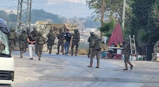 صور...الاحتلال يشن حملة مداهمات واعتقالات في سلواد