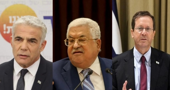 لابيد وهرتسوغ يهاتفان "أبو مازن"