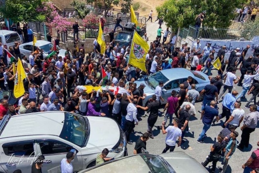 تشييع جثمان الشهيد فالح جرادات إلى مثواه الأخير في بلدة سعير