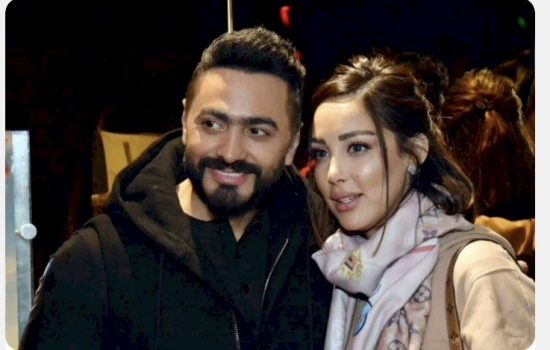 شاهد- أول ظهور لزوجة تامر حسني بعد الجدل حول انفصالمها مجدداً