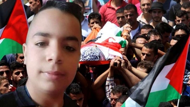 تشييع جثمان الشهيد سمودي في بلدة اليامون غرب جنين