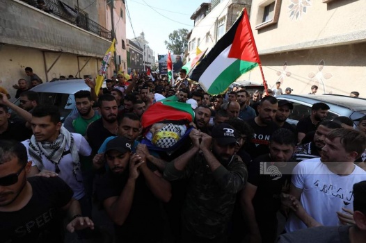 صور...تشييع جثمان الشهيد مجاهد داوود في قرية حارس غرب سلفيت