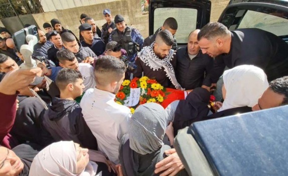 تشييع جثمان الشهيد الفتى هيثم مبارك في قرية أبو فلاح شمال رام الله