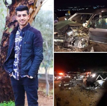مصرع شاب وإصابة آخرين نتيجة حادث تصادم مركبتين على طريق نابلس