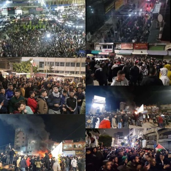 وسط التكبيرات... التظاهرات تعم مختلف المدن الفلسطينية