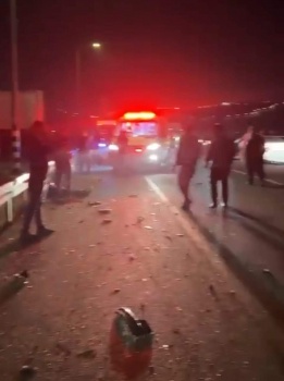 إصابة 14 مواطناً بحادث سير وقع بين أربع مركبات في قلقيلية