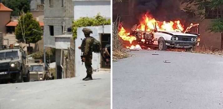 7 إصابات بالرصاص في أريحا وجنين وتفجير مركبة واعتقالات بالضفة