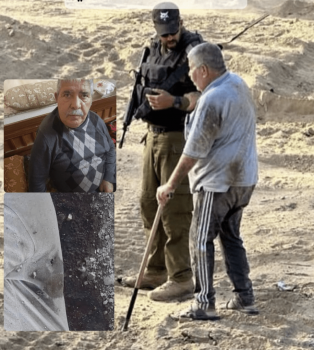 صورة| الاحتلال يروّج صورة وهو "يساعد" مسنًا في غزة ثم يقتله