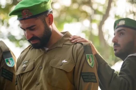 أحد معاقي جيش الاحتلال يلقي قنبلة يدوية تجاه مبنى لوزارة الحرب