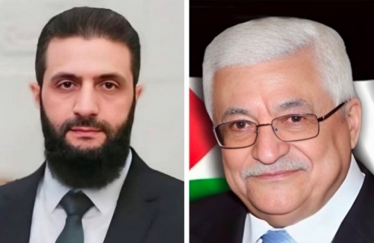 الرئيس يهنئ الرئيس الشرع لمناسبة توليه رئاسة الجمهورية العربية السورية للمرحلة الانتقالية
