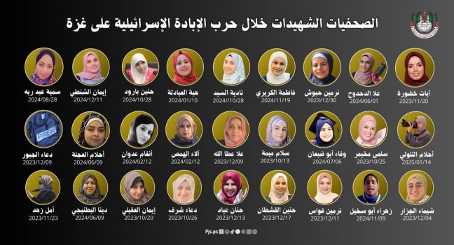 نقابة الصحفيين: الصحفيات الفلسطينيات دفعن ثمنا باهظا لنقل الحقيقة وعلى العالم حماية حرية الصحافة