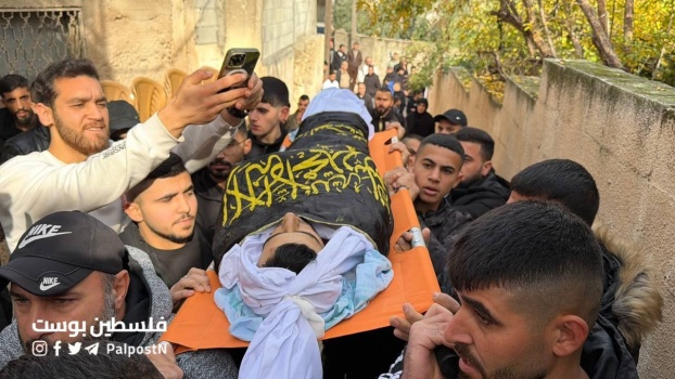 تشييع جثمان الشهيد أحمد زيود إلى مثواه الأخير في السيلة الحارثية