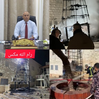محافظ جنين: مصرون على كشف الفاعل ومحاسبته بعد اقدامه على حرق شجرة الميلاد في كنيسة دير اللاتين