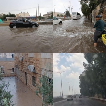 أمطار غير مسبوقة وسيول تجتاح القدس ومناطق بالضفة في منتصف آب