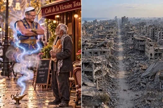 مصباح سحري وبرج إيفل.. بن غفير يروج لتهجير الغزيين في حملته الانتخابية