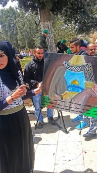 دعاء خليل فنانة تشكيلية من حيفا موهبة وابداع يستحق الدعم