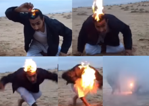 فيديو| ماذا فعل شاب ليشعر بالدفء؟