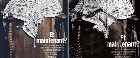 كوفية عرفات وصورة البرغوثي تسببا صراعاً بين إسرائيل وصحيفة فرنسية