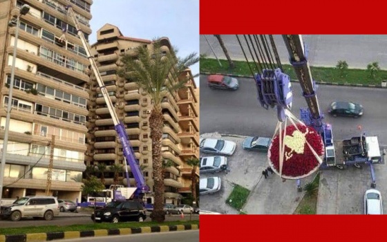 بالصور.. عندما تكون الهدية عملاقة تحتاج إلى "رافعة"!