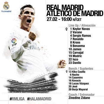 شاهد|  بث مباشر لمباراة ديربي مدريد .. ريال مدريدXاتلتيكو مدريد