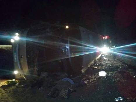 تحديث : 14 شهيد و 36 إصابة بانقلاب حافلة لمعتمرين فلسطينيين في الاردن