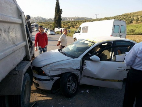 سبع إصابات بعضها وصفت بالخطيرة إثر حادث سير جنوب جنين