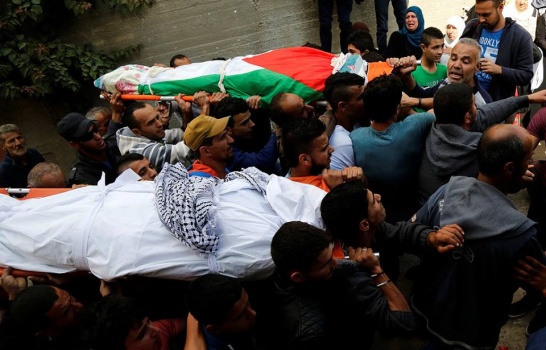 قطنّة تُشيع جثماني شهيديها الشقيقين طه