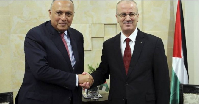وزير الخارجية المصري يصل رام الله والحمدلله يطلعه على أخر مستجدات القضية