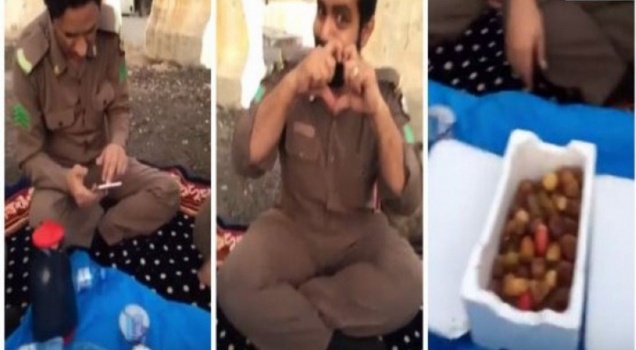 شاهد| ماذا كان يفعل الجنود السعوديون قبل التفجير؟