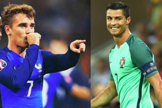 نهائي يورو2016|منتخبا فرنسا والبرتغال أكثر من جريزمان ورونالدو