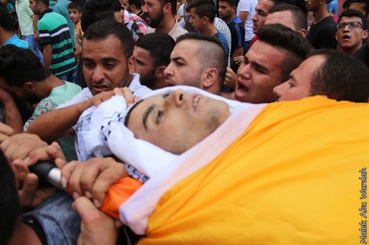 بالصور..تشييع جثمان الشهيد محمد أبو هشهش في مخيم الفوار